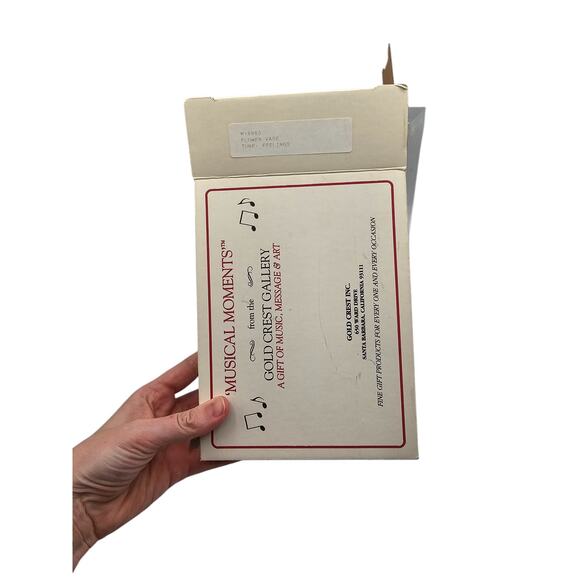 Vintage Musical Moments Music Box Picture Frame Flower Vase "Feelings" - Picture 2 of 5